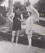 Jack London and his wife Charmain at the Outrigger Canoe Club, Waikiki, 1915. Courtesy Bishop Museum Archive