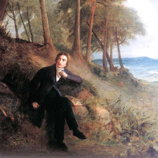 Joseph Severn's painting of Keats 'Listening to the Nightingale on Hampstead Heath'