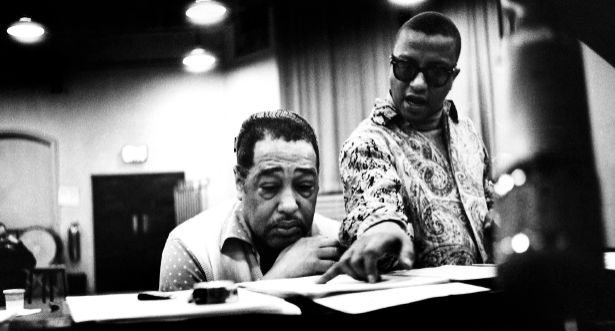 Duke Ellington and Billy Strayhorn in the studio