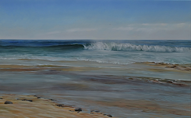 ‘Ebb Tide,’ oil on panel, painting by Teri Melo