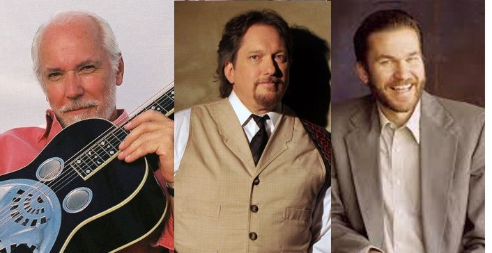 (from left) Mike Auldridge, Jerry Douglas and Rob Ickes: once more with feeling…
