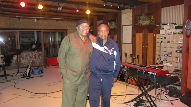 Otis Clay (left) and Johnny Rawls in the studio: something old, something new, something borrowed and a lot of blues. (Photo: Christopher King)