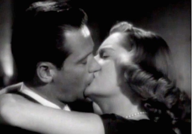 Alexis Smith in a tender moment with William Holden in The Turning Point: ‘Bookish, smart, wry, and a bit cool, she foils Holden’s natural cynicism…’