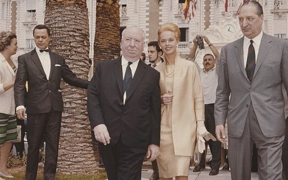 Alfred Hitchcock with Tippi Hedren at the 1963 Cannes Film Festival. Of her own claim that Hitchcock sexually assaulted her during the filming of The Birds, Ms. Hedren says now, ‘I handled it at the time, and far as I was concerned, that was over. This sort of thing happens to every woman.’ 