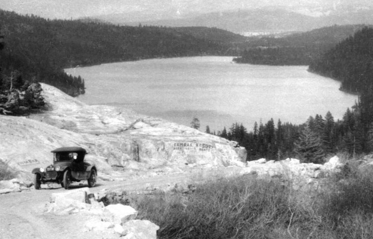 With the invention of the automobile, the pass over Donner Summit was made accessible and from 1913 to 1928, the Lincoln Highway crossed the Sierra through Donner Pass, following most of the old Dutch Flat-Truckee route. This was part of the nation’s first coast-to-coast road for automobiles.