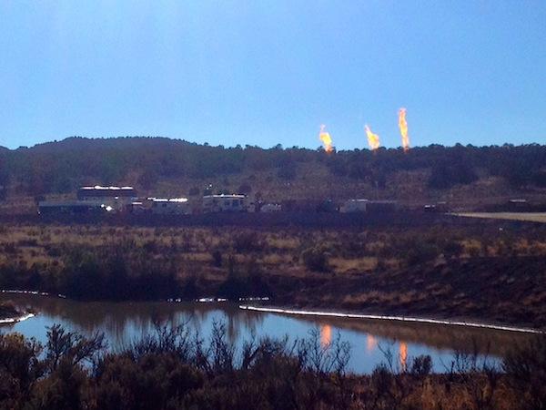 ‘And flares from the wells can light up the nights for weeks or months at a time. All that changes the land, and the relationships people have with the landscape.’ (Photo: Valerie Tallman)