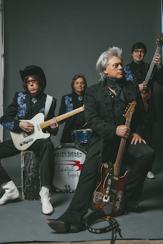 Marty Stuart and His Fabulous Superlatives (Marty, center, with, from left: Kenny Vaughan, Harry Stinson and Chris Scruggs): Photo: Alysse Gafkjen 